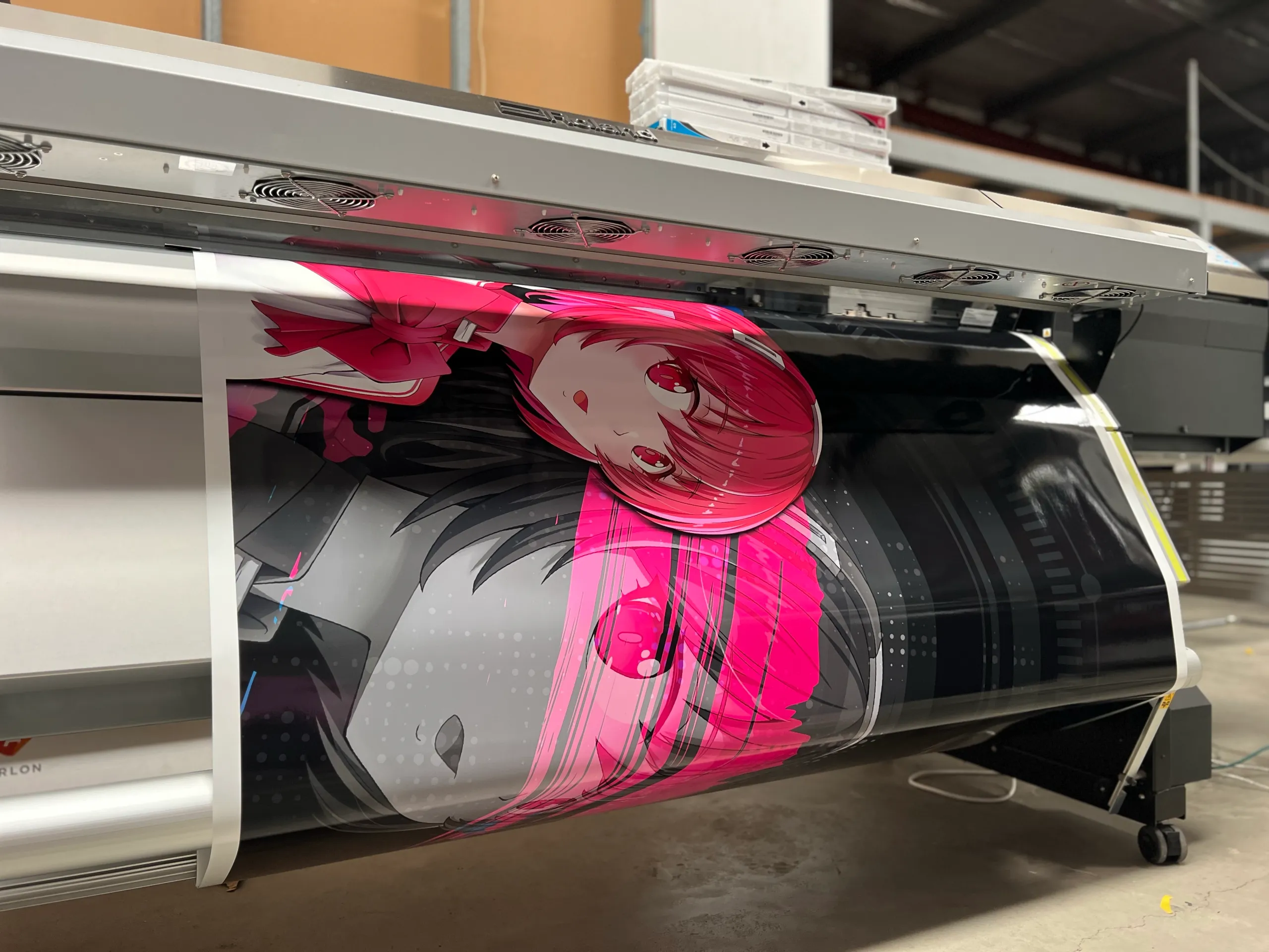 Dorothy Haze graphics being printed for the Toyota wrap