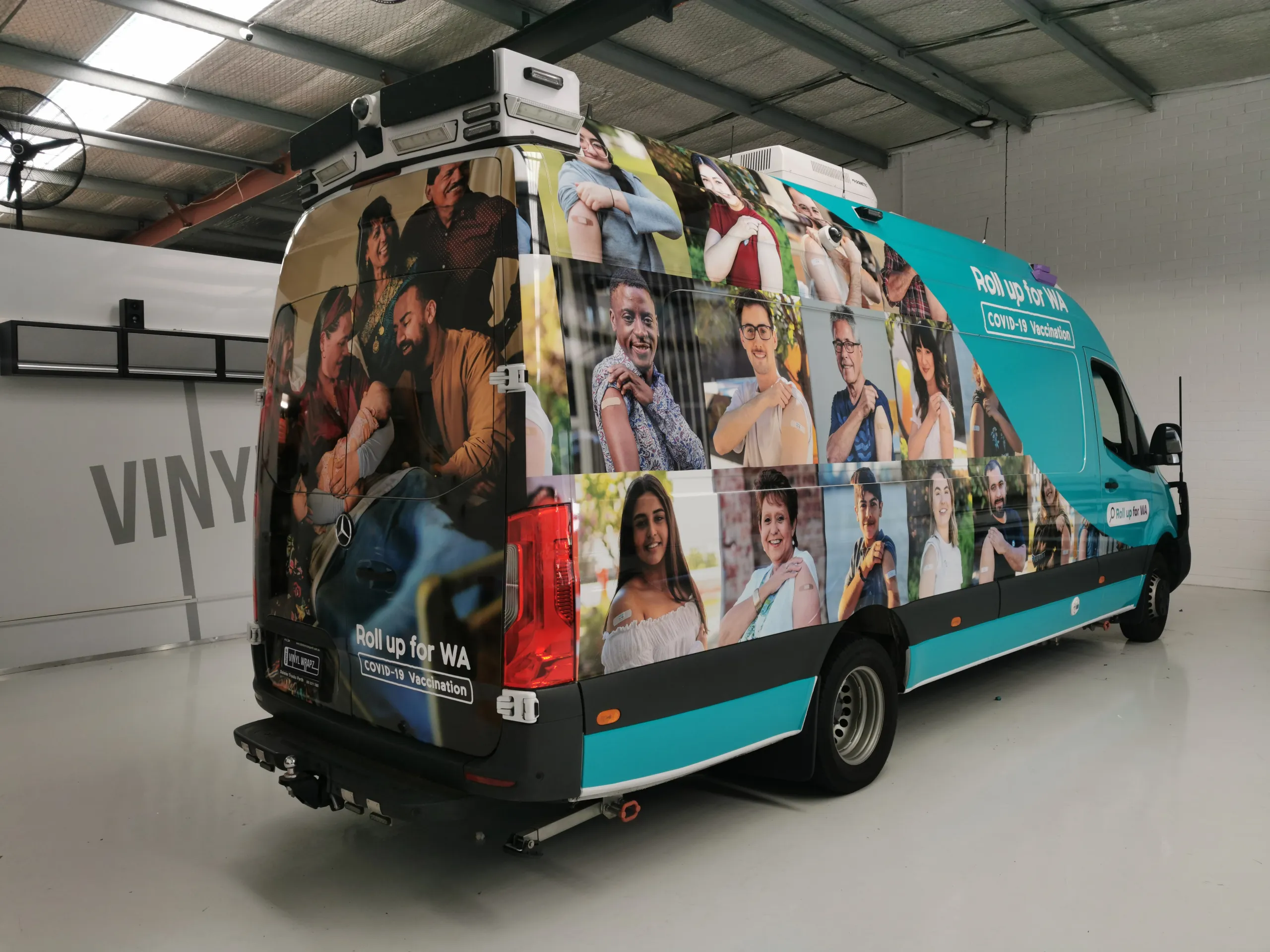 Completed vaccination Sprinter viewed from the rear quarter