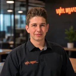 Ogi, shop manager at Vinyl Wrapz
