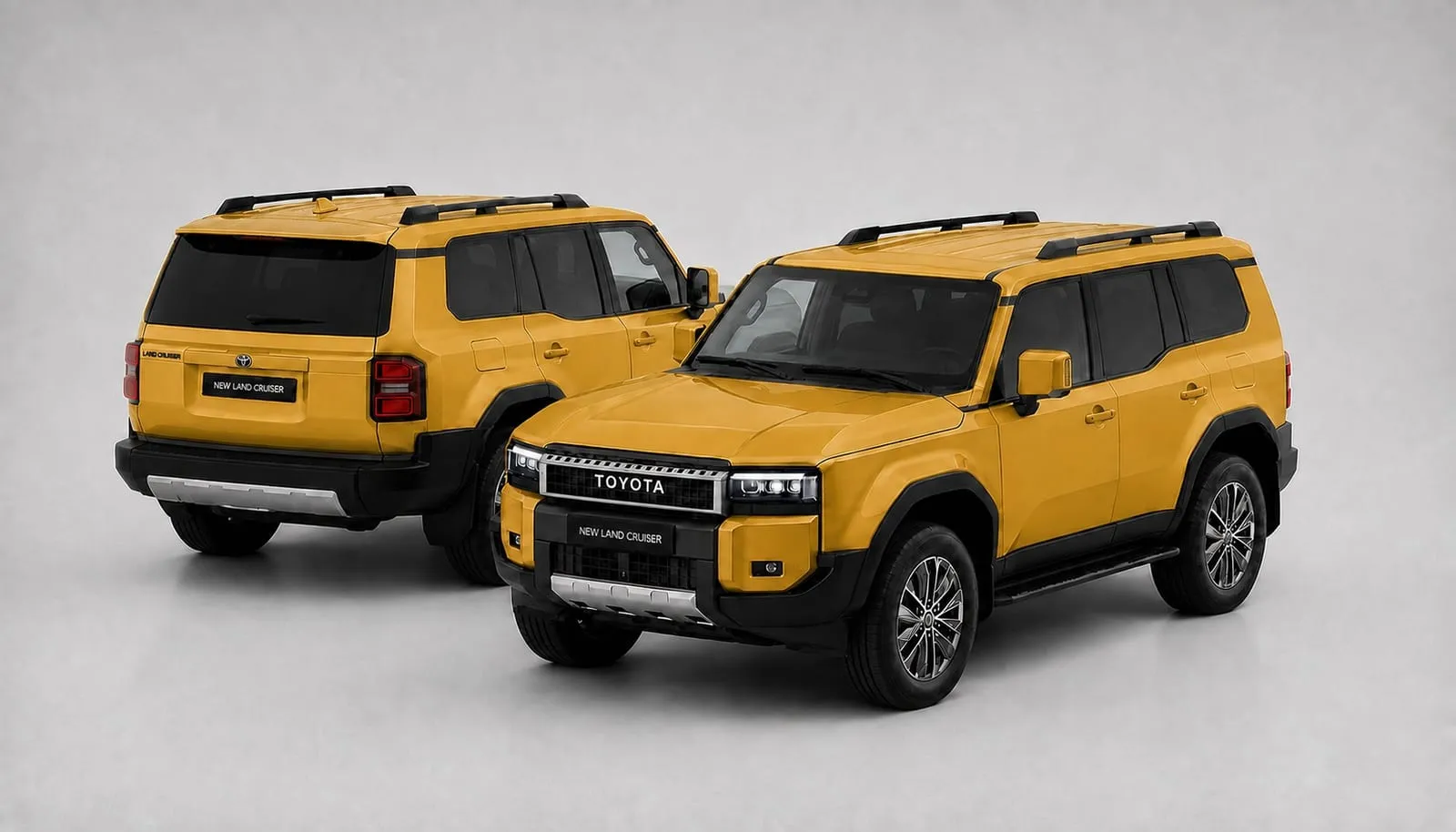 Full Vehicle PPF coverage shown on a Toyota Prado: every painted panel, the roof, the tailgate and the headlights highlighted