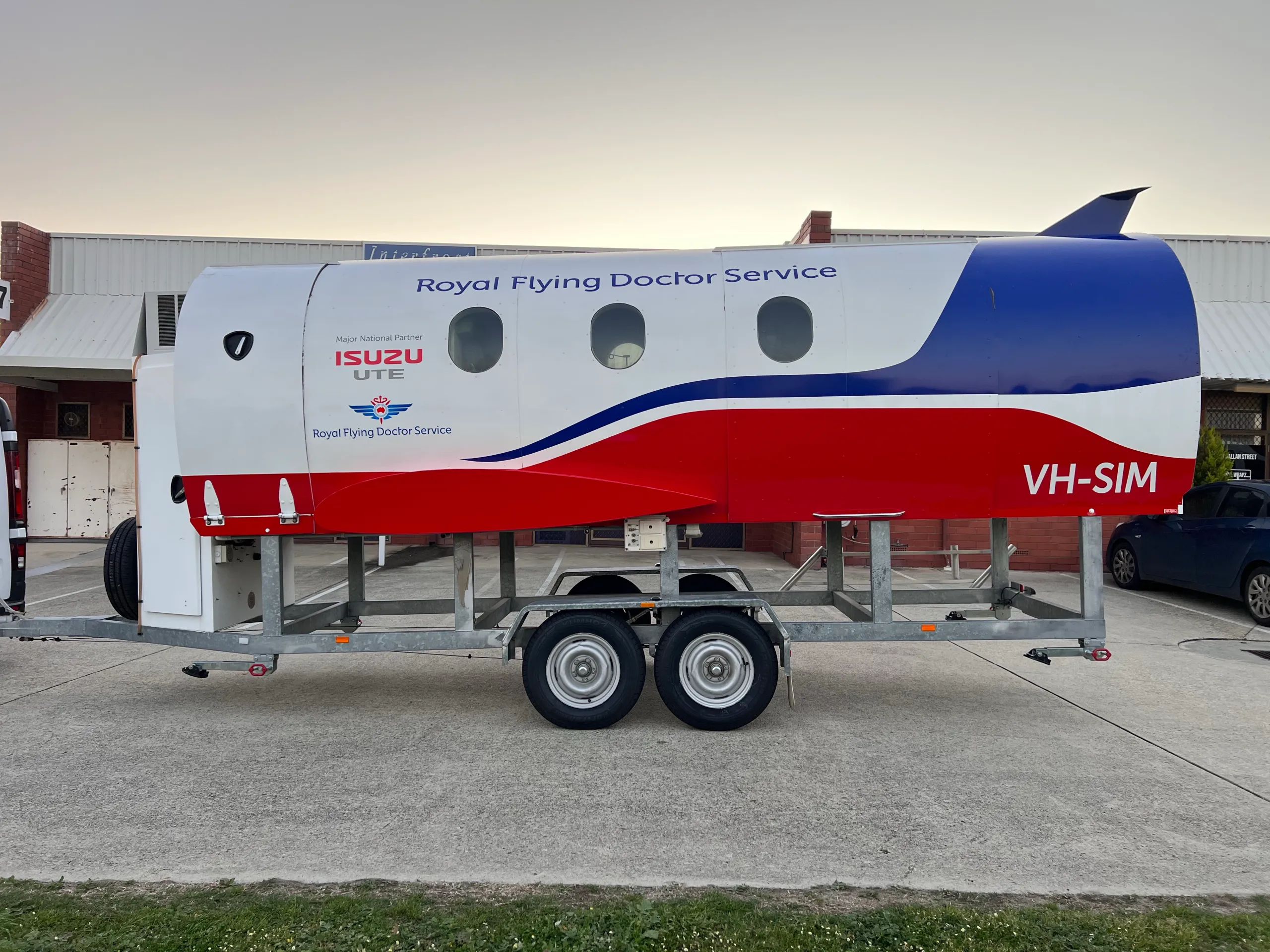 Side view of the finished RFDS simulator trailer